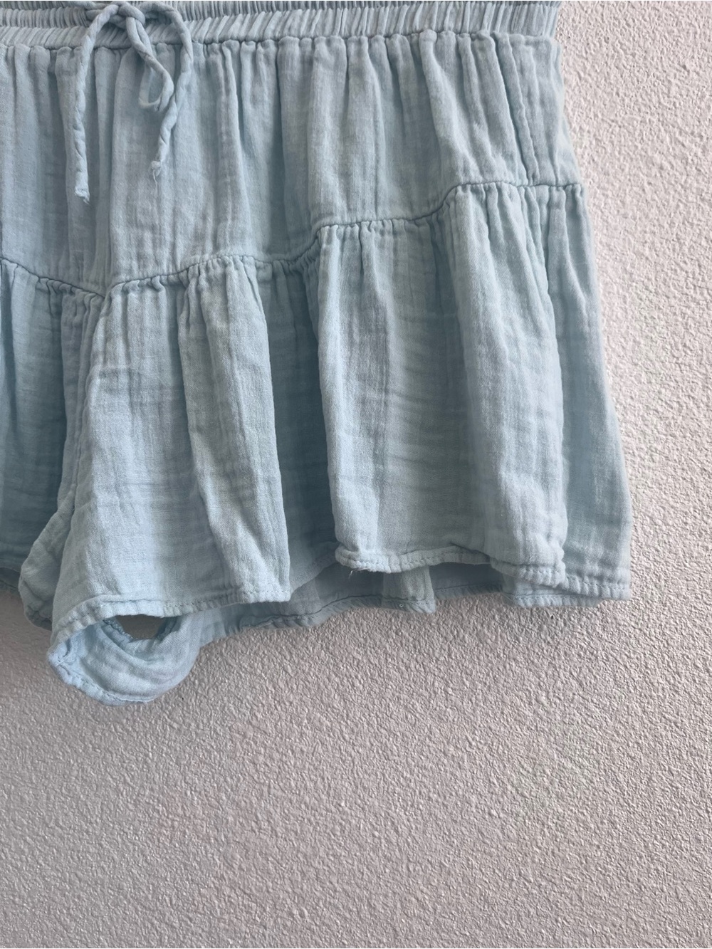 Aeropostale Light Blue Ruffle Tiered Shorts - Picture 3 of 5